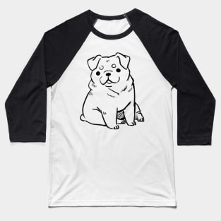 Doodle Bulldog Baseball T-Shirt